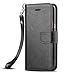 J&D Case Compatible for OnePlus 5T Case, [Wallet Stand] [Slim Fit] Heavy Duty Protective Shock Resistant Flip Cover Wallet Case for OnePlus 5T Wallet Case - Black