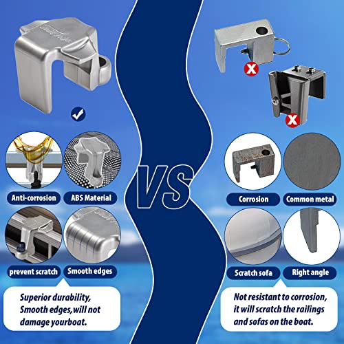 Boat Bumper Clips, Pontoon Boat Fender Clips for Docking, Pontoon Boat