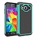 Galaxy J3 2016 Case,Galaxy J3V Case,Galaxy J3 6 Case,Galaxy Amp/Express Prime Case,Galaxy Sky/Sol Case,Asmart Shockproof Dual Layer Protective Cover Phone Case for Samsung Galaxy J3 V 2016 (Turquoise)