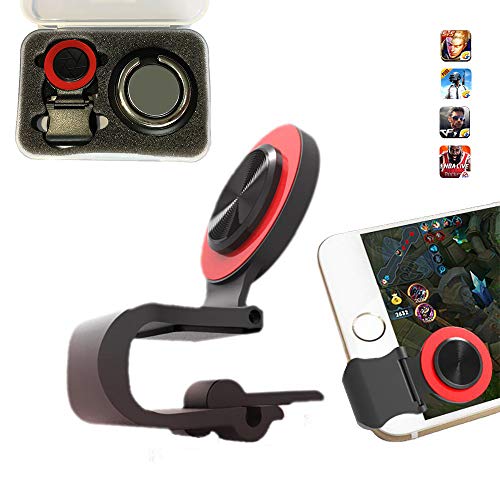 PRUGNA Mobile Joystick, Phone Game Rocker [Including Phone Ring Holder] for iPhone/Smart Phones, Touch Screen Joypad for Android/iOS