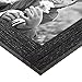 Americanflat 8x10 Rustic Picture Frame in Charcoal Black with Textured Wood and Polished Glass - Horizontal and Vertical Formats for Wall and Tabletop
