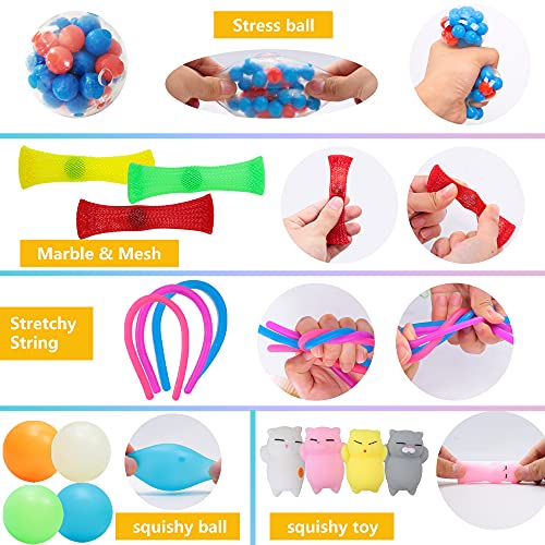 FidgetToyPackwithpopit Rainbow Fidget Toy Set Fidget Toy Box