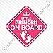(2 Pcs) Little Princess On Board Vinyl Decal Bumper Sticker Baby Girl Sticker Car Truck Van Window Sticker Self Adhesive Vinyl Car Sticker