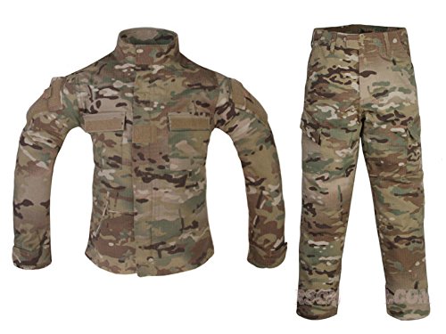 ATAIRSOFT Tactical Airsoft Kids Children BDU Hunting Combat Costume Uniform Shirt & Pants Suit Multicam MC (7Y) - Thumbnail 2
