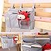 Bunk Bed Organizer - Bedside Storage Caddy with Pocket, Hanging Organizer for Dorm Room, Hospital Bed Rail & More - Grey