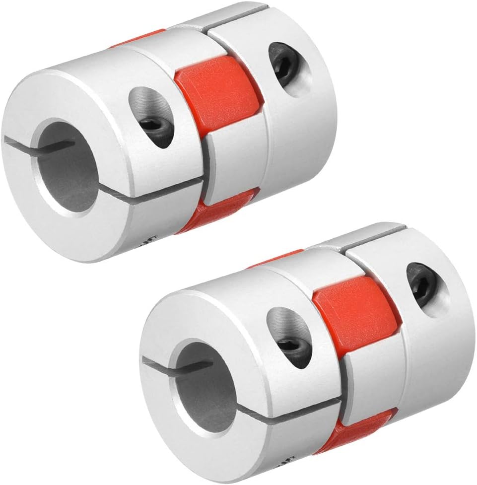 sourcing map 2pcs Shaft Coupling 12mm to 12mm Bore L35xD25 Flexible Coupler Joint for Servo Stepped Motor