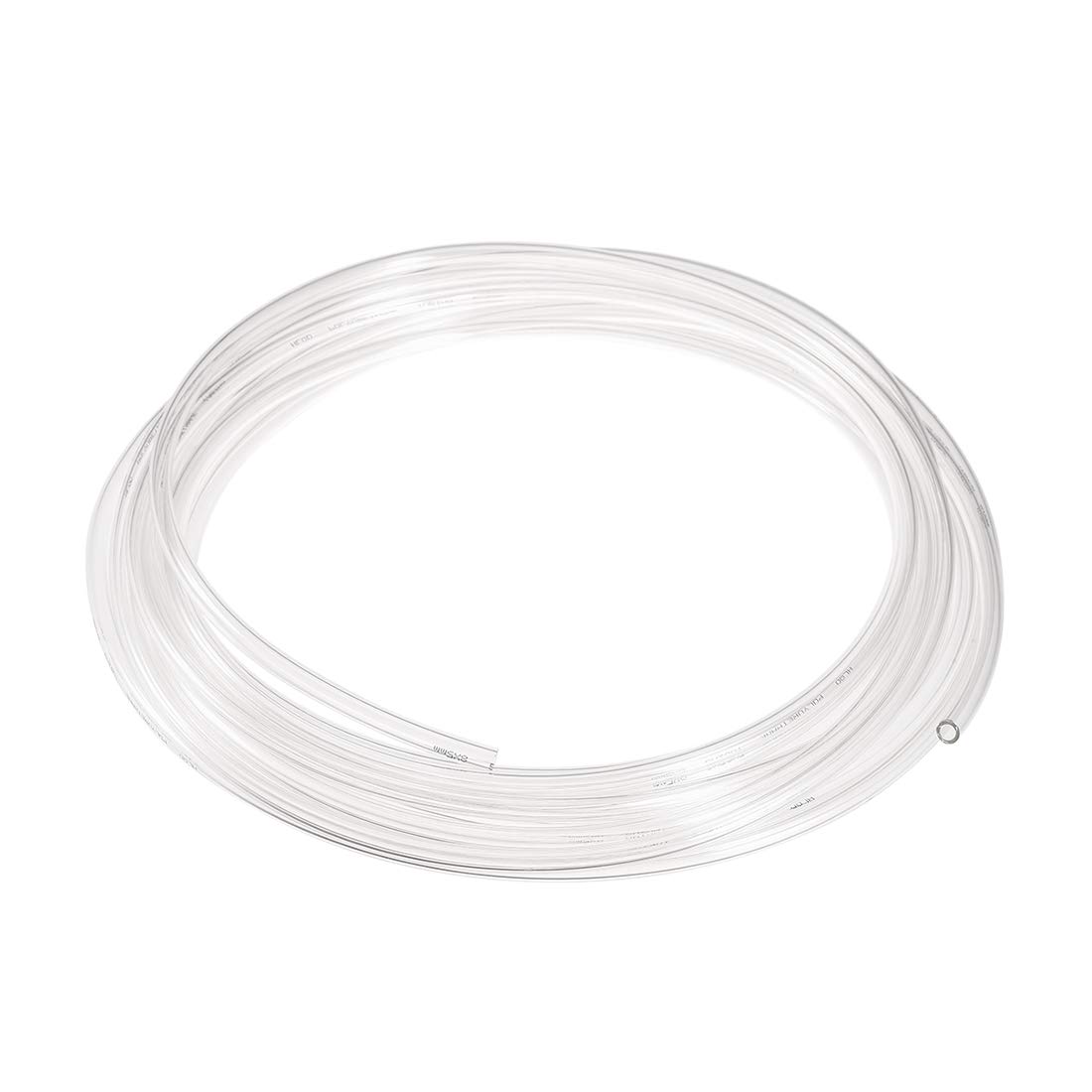 sourcing map Pneumatic Air Tubing, 8mm OD x 5mm ID 7m (275 Inch) PU Polyurethane Air Compressor Clear Tubing Hose Pipe