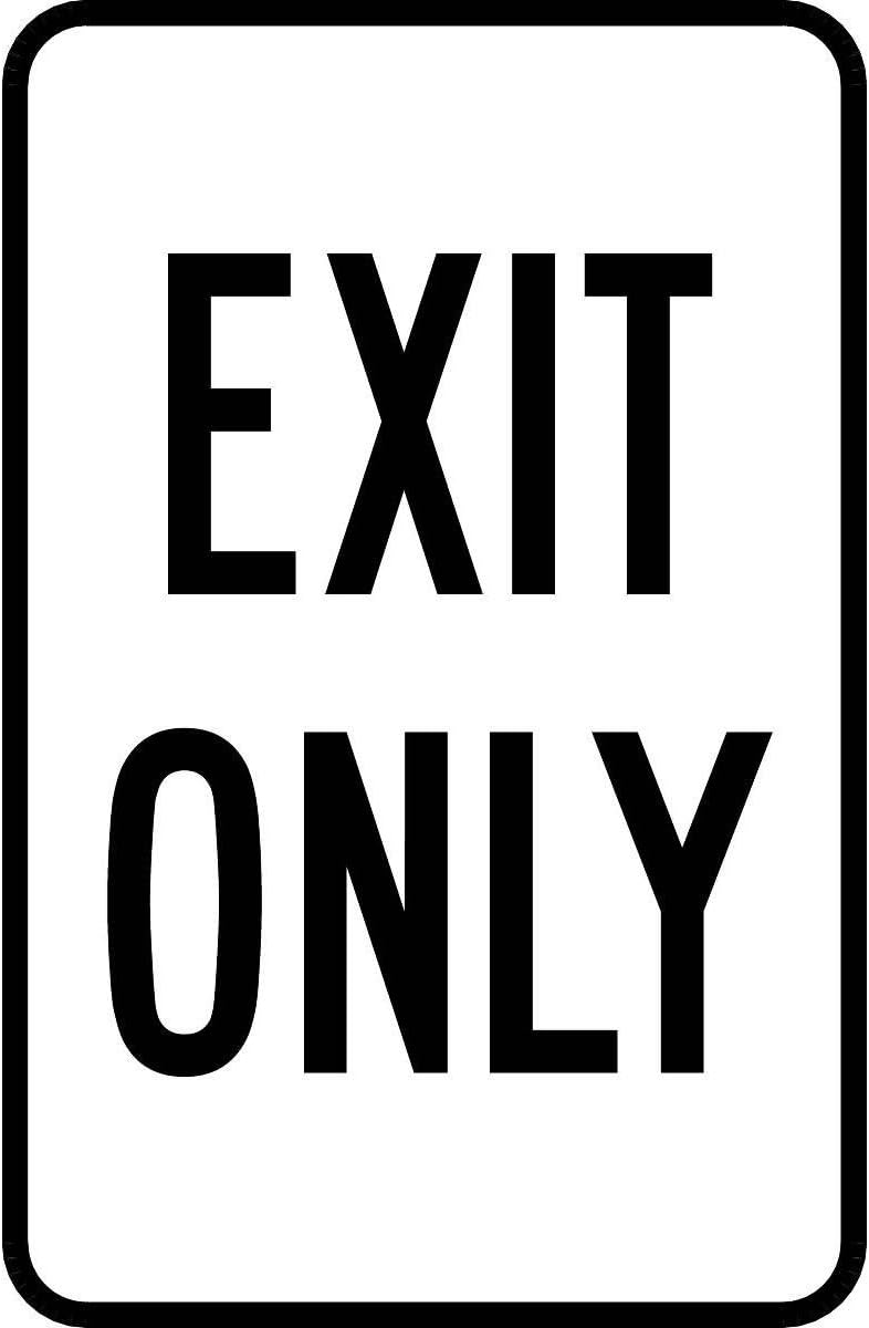 Berg67Pater Exit Only Sign Decoration 8" x 12" Aluminum Metal Tin Sign Plate