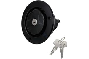 NINEFOX RV Fresh Water Locking Cap,Water Inlet - Gravity Water Inlet Filler Cap with 2 Keys,Stainless Steel Retrofit Leak Proof Caravan Locking Universal Equipment for Camping Trailer Motorhome