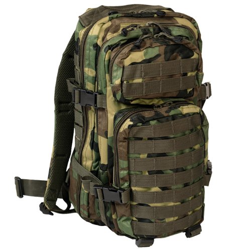 Mil-Tec Military Army Patrol Molle Assault Pack Tactical Combat Rucksack Backpack Bag 20L Woodland Camo
