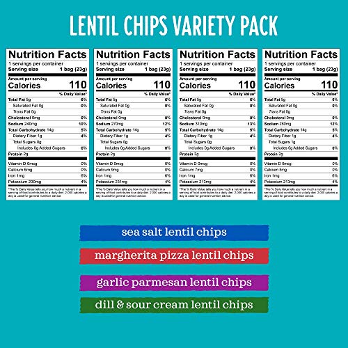 Enjoy Life Lentil Chips Variety Pack, Dairy Free Chips, Soy Free, Nut Free, Non GMO, Vegan