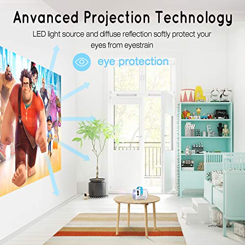 Mini Projector, GooDee YG230 Video Projector, LED Portable Home Theater Projector 1080P Supported, Compatible with PS4… - Image 4