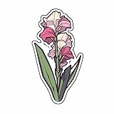 Yoonek Graphics Gladiolus Flower Vinyl Decal