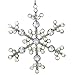 Handmade Snowflake Iron and Glass Pendant Christmas Ornaments, 6 Inches
