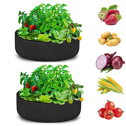 50 Gallon Plant Grow Bags,2 Pack 50 Gallon Thick Aeration NonWoven