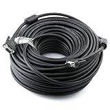 DTECH Heavy Duty 150 Feet Long VGA Cable Male to Male Computer Monitor Cord 1080p High Resolution - 46m Black