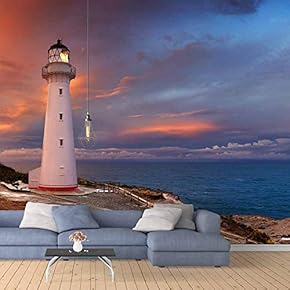 Wall Mural The Seaside Lighthouse Removable Wallpaper Wall Sticker for Bedroom Living Room - 66x96 inches