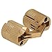 BQLZR 14mm Hidden Invisible Concealed Copper Hinge for DIY Wooden Door Pack of 4