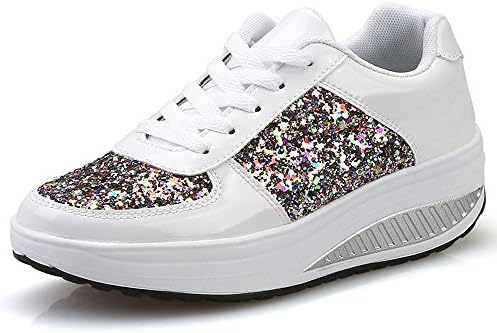 Cinsanong Boots Clearnce Sale! Women's Sport Shoes LuluZanm Fashion Ladies Wedges Sneakers Sequins Shake Fashion Girls Shoes