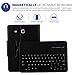 Galaxy Tab A 10.1 Case SM-T580/SM-T585 Keyboard Wireless Detachable Keyboard Magnetic Folio with Auto Sleep/Wake Multi-Angle Stand Slim Leather Protective Cover 2016 (Black)