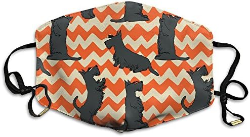 Kerera Silhouette Dodle Dogs Graphic Design Reusable Polyester Dust Mask Health Care Mask