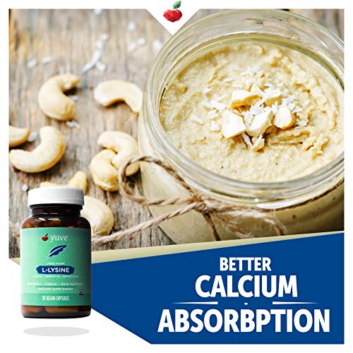 Yuve LLysine 500 mg Essential Amino Acid Immune, Cold Sores