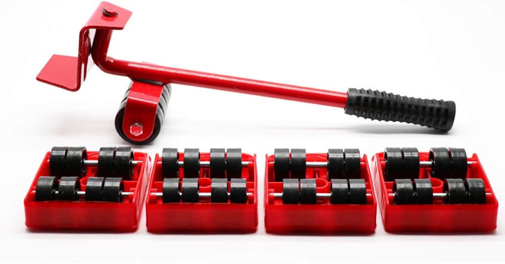 LaVibe Moving Tool Heavy Object Shifter Weight Shifter Furniture Mover Furniture Moving Roller Moves Furniture Tool Transport Shifter Moving Wheel Slider Mover - 5pcs/Set
