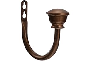 JOINPAYA 11mm Antique Brass U-Shape Curtain Hooks Tiebacks with Grip Handle, Multi-use Iron Curtain Holdbacks