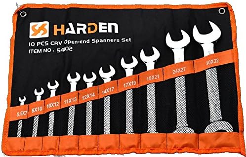 HARDEN Double Open Metric Wrench Set 10 pcs, spanners Set 5.5-27 mm (HAR 540102)