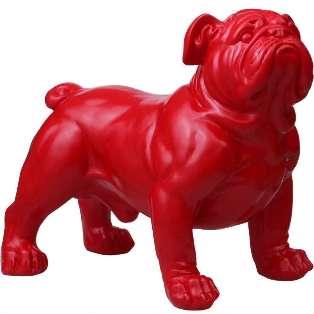 LLDMZ Simulation British Bulldog Model Statue Sculptures Home Decoration Abstract Crafts Figurine Figurines Statues Statuette Home Desktop Furnishings Art