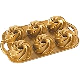 Nordic Ware Heritage Bundtlette Cakes, One Size, Gold