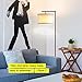 Brightech Montage Modern Floor lamp, LED Floor Lamp for Living Rooms & Offices - Tall Standing Lamp for Bedroom Reading - Corner Pole Lamp for Contemporary Home Decor - Black