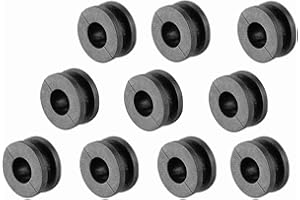 Pretfy Motorcycle Rubber Washers Durable Component Abs Quality Material Black High 10pcs Fairing Sturdy - Enhanced Performanc
