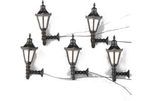 FACULX 10Pcs G Scale Model Railway Led Lampposts, 3V White Lights With Wires, 1:25 Scenery Accessories For Train Layout And G