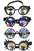 Kaleidoscope Rave Rainbow Crystal Lenses Vintage Goggles Glasses