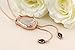 Vintage Style Long Necklace Rosegold Tone Multitier Necklace Pendant Jewelry for Women | Necklaces for Women | Flower Necklace | Pendant Necklace for Women | Women's Necklaces (Long - 32