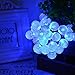 Qedertek Solar String Lights Outdoor,Bubble Globe Solar Lights 20foot 30 LED String Light Crystal Ball Lighting for Fairy Garden,Patio,Wedding,Party and Holiday Decorations (Blue)