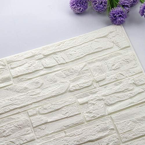 VEFSU DIY 3D Brick PE Foam Wallpaper Panels Room Decal Stone Decoration Embossed (A)