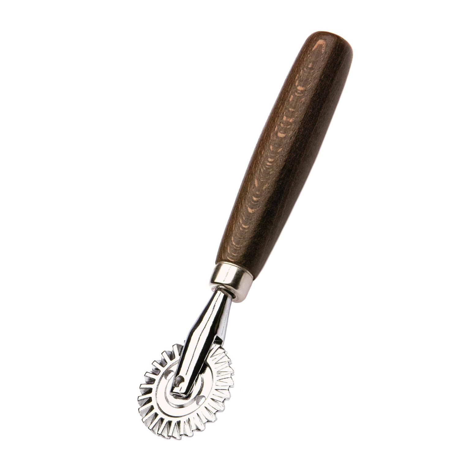 Tredoni 4cm Pastry Wheel - Dough Stamp Cutter/Crimper Pasta/Ravioli/Pie Maker, Stainless Steel Wheel Wooden Handle