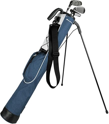 MOVKZACV Bolsa Para Palos De Golf Portátil – Nailon Ligero Para 3-4 Palos (Azul/Negro/Rosa)