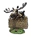 Outdoor Welcome Moose Bear And Raccoon Welcoming Statue By DWK | Adorable Garden Patio Animal Sculpture