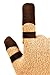 G & F 8128L Cowhide Leather Finger Guard, Finger Protection, Size Large,Tan