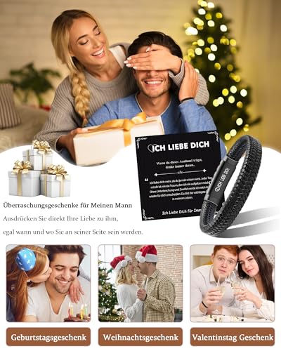 CheersLife I Love You Gifts for Men An My Son Brother Man Bracelet Birthday Valentine's Day Anniversary Graduation Father's Day Gift for Him Boyfriend Husband Son Brother Grandson Nephew Dad Grandpa