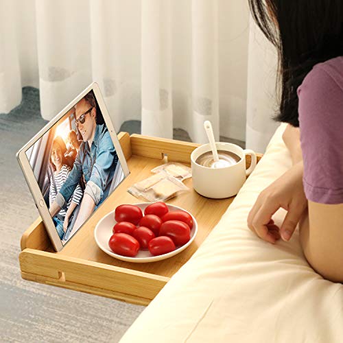Amada Bedside Shelf for Bed with Cable Management & Cup Holder