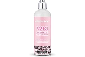 immetee 2 in 1 Shampoo & Conditioner for Wig, Soak & Rinse Wig Shampoo for Synthetic Hair. 300ml/10.1fl oz (Synthetic Wigs)