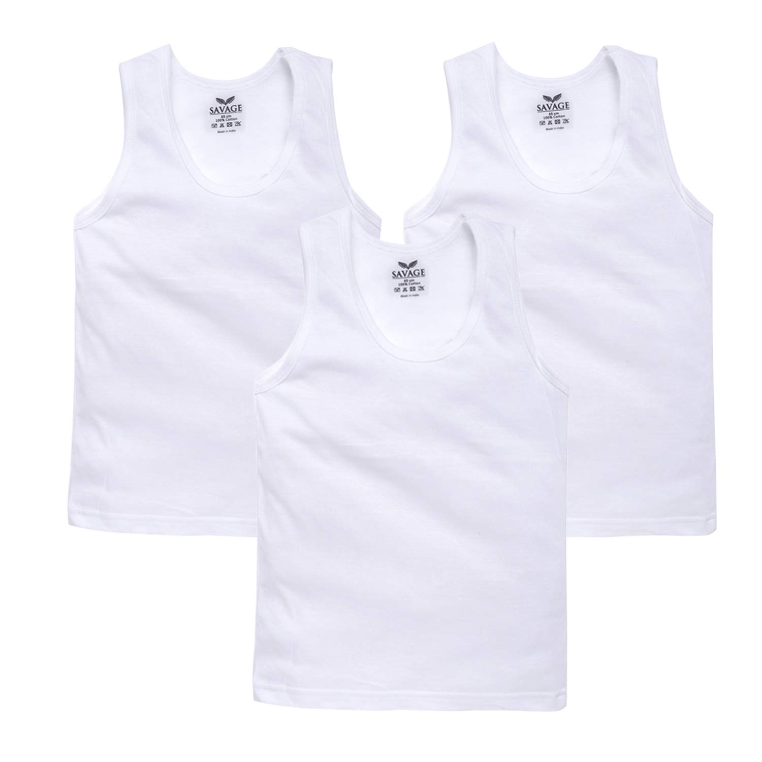 Buy Savage Boys Vest 100 Cotton WhiteSinglet TopSoft Cotton Vests