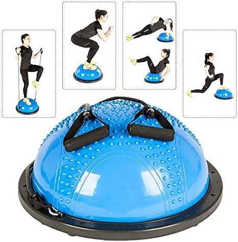 Amazon Co Jp 半円型バランスボール 空気入れ付き チューブロープ付き 半分 バランスボール トレーニング 運動 ヨガ ピラティス 安定 両面 器具 体幹 筋トレ ダイエット エクササイズ ホーム キッチン