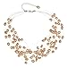 Multi Strand Peach Freshwater Floating Cultured Pearl Necklace