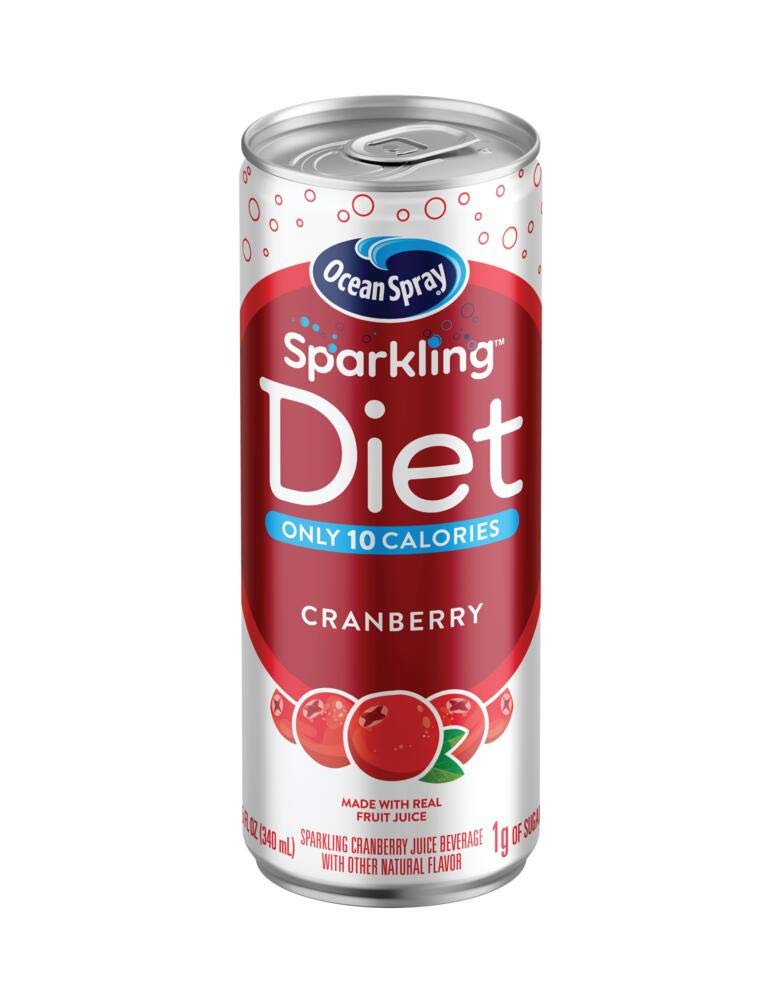 Ocean Spray® Sparkling Diet Cranberry Juice Drink, 11.5 Fl Oz Cans, 4 Count (Pack of 24) Image Ocean Spray® Sparkling Diet Cranberry Juice Drink, 11.5 Fl Oz Cans, 4 Count (Pack of 24) Image