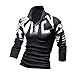 jeansian Men's Casual Slim Fit Long Sleeves Polo T-Shirts Tees 7403
